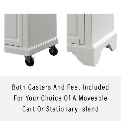 Lafayette Granite Top Portable Kitchen Island/Cart White/Gray - Crosley 3 Lafayette Granite Top Portable Kitchen Island/Cart White/Gray - Crosley - Image 3