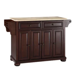 Alexandria Wood Top Full Size Kitchen Island/Cart Mahogany - Crosley -Crosley GUEST 00757098 85be 4a97 91ea 944b159488f6