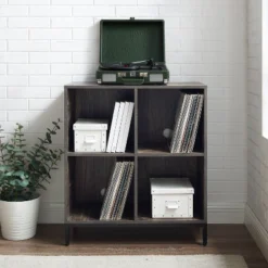 Jacobsen Record Storage Cube Bookshelf Brown Ash - Crosley -Crosley GUEST 01a258eb be85 4304 bbd0 c991010328a2