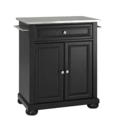Alexandria Stainless Steel Top Portable Kitchen Island/Cart - Crosley -Crosley GUEST 025ef8ae 07b6 4713 bd13 c10065c2d1e7