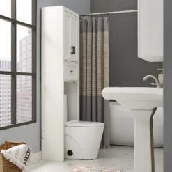 Tara Space Saver Cabinet Over The Toilet Etagere White - Crosley -Crosley GUEST 04bb99b6 f01d 4946 aa01 71cb2bddf85c