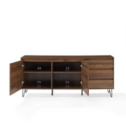 Teagan Record Storage Sideboard Brown Oak - Crosley -Crosley GUEST 04eab681 4cb1 445d 9d7e f57ec11fb3bc