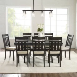 9pc Hayden Extendable Dining Set Gray - Crosley -Crosley GUEST 07b1b7c4 26d1 4b3b bd29 61b61903fa73