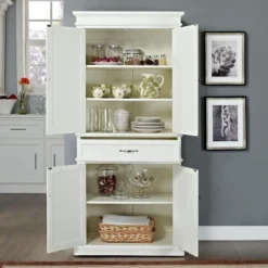 Parsons Pantry Storage Wood/White - Crosley -Crosley GUEST 07bc41ac 13b1 4491 8c6e a5e8de80be4d