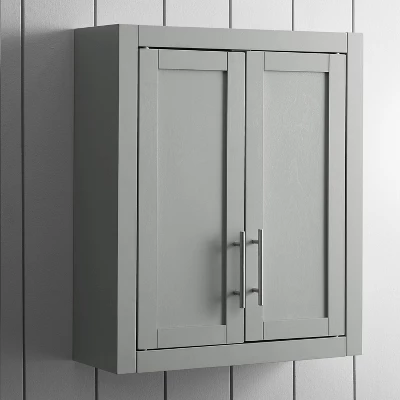 Savannah Wall Cabinet Gray - Crosley 2 Savannah Wall Cabinet Gray - Crosley - Image 2