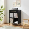 42.25" Juno Record Storage Cube Bookcase With Speaker Black/Black - Crosley