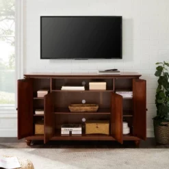 Cambridge Full Size TV Stand For TVs Up To 60" Dark Brown - Crosley -Crosley GUEST 081d2610 7359 4262 9277 340e2e71f1c3