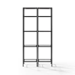 73" 2pc Aimee Narrow Etagere Set Oil Rubbed Bronze - Crosley