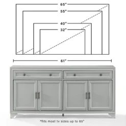 Tara Sideboard Distressed Gray - Crosley -Crosley GUEST 091ea9e1 8875 4056 8cd1 4464e8f0fff8