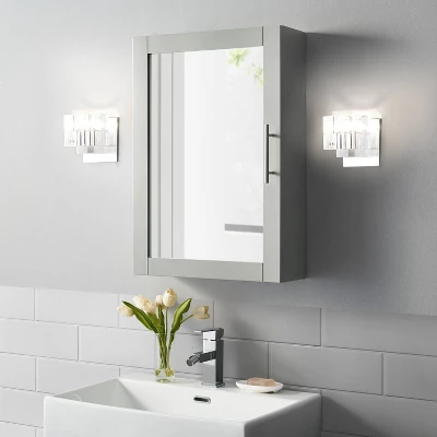 Savannah Medicine Cabinet Gray - Crosley 2 Savannah Medicine Cabinet Gray - Crosley - Image 2