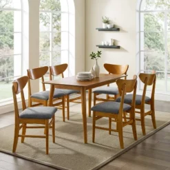 7pc Landon Dining Set With Wood Chairs - Crosley -Crosley GUEST 0ae9924e 0d8b 4940 97f6 6057fcdccbfd