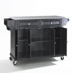 Full Size Stainless Steel Top Kitchen Cart Black/Stainless Steel - Crosley -Crosley GUEST 0c099820 ea7e 4028 8cef aa553afd9912
