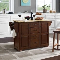 Eleanor Kitchen Island With Wood Top Natural - Crosley -Crosley GUEST 0cca7f61 713c 4732 9220 6ea48f6b1185