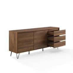 Teagan Record Storage Sideboard Brown Oak - Crosley -Crosley GUEST 130340d2 e22a 4376 9807 50fd898cc580