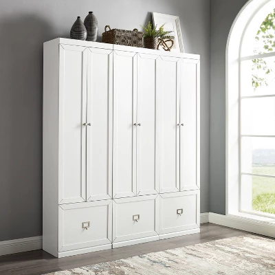 3pc Harper Entryway Pantry Closets White - Crosley 1 3pc Harper Entryway Pantry Closets White - Crosley