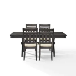 Hayden 5pc Extendable Dining Set With 4 Slat Back Chairs Slate - Crosley -Crosley GUEST 14987e11 97de 47e6 83b1 80cab76657f8