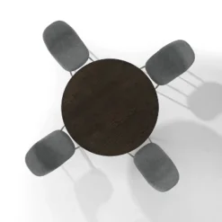 5pc Hayden Round Dining Set With Weston Chairs Distressed Gray/Slate - Crosley -Crosley GUEST 15250264 1453 4218 9458 febc22acebcb