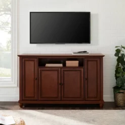 Cambridge Full Size TV Stand For TVs Up To 60" Dark Brown - Crosley -Crosley GUEST 15a7144f bb39 42e0 88ed 59955fa029b7