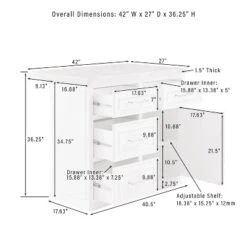 Cutler Faux Marble Top Kitchen Island White/White Marble - Crosley -Crosley GUEST 193195e6 ef97 4c46 9963 02bf50e4ecba