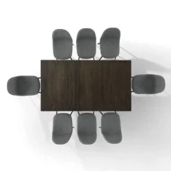 9pc Hayden Extendable Dining Set With Weston Chairs Distressed Gray/Slate - Crosley -Crosley GUEST 1cfc5c47 5aaa 46e8 a3b8 037daffa940d