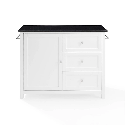 Soren Granite Top Kitchen Island/Cart Black/White - Crosley 11 Soren Granite Top Kitchen Island/Cart Black/White - Crosley - Image 11