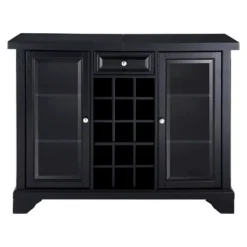 LaFayette Sliding Top Bar Cabinet - Black - Crosley -Crosley GUEST 21692ad8 da99 48d8 b051 8800335ab6e3