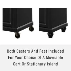 Cambridge Wood Top Portable Kitchen Island/Cart Black/Natural - Crosley 10 Cambridge Wood Top Portable Kitchen Island/Cart Black/Natural - Crosley -Crosley GUEST 21dfc211 1d10 49e2 b952 0fd563e5c0e5