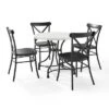 5pc 32" Madeleine Dining Set Matte Black - Crosley