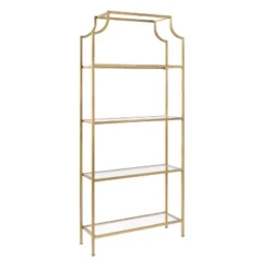 80.5" Aimee Etagere Gold - Crosley -Crosley GUEST 23a071c3 f11b 4670 b710 6807b7935b08