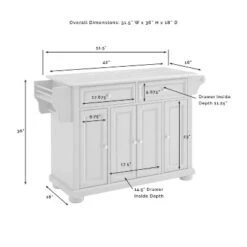 Alexandria Granite Top Kitchen Island/Cart Gray - Crosley -Crosley GUEST 2412eea9 f2dd 450c af1a 6d41287a2cae