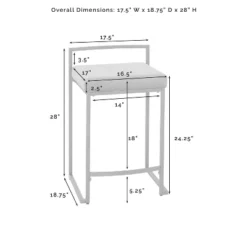 Set Of 2 Harlowe Counter Height Barstools - Crosley -Crosley GUEST 2510ffc1 f2b6 40d0 af17 c4a1f282eeef
