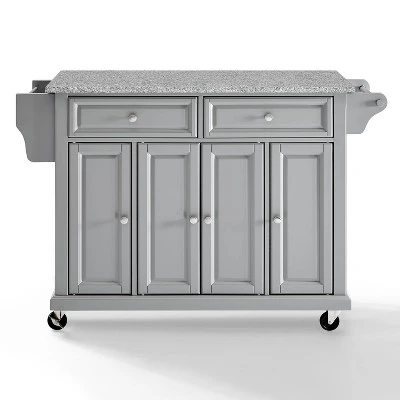 Solid Granite Top Kitchen Cart/Island Vintage Gray - Crosley 1 Solid Granite Top Kitchen Cart/Island Vintage Gray - Crosley