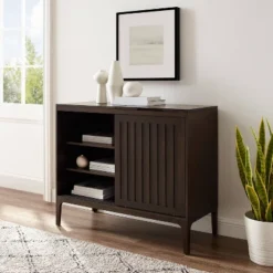 Asher Record Storage Media Console Dark Brown - Crosley -Crosley GUEST 2b468be2 84a8 4d38 bd54 a96d003555aa