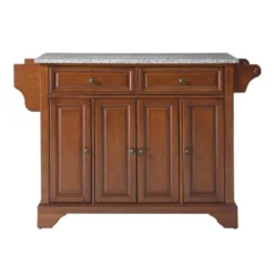 Lafayette Gray Granite Top Full Size Kitchen Island/Cart - Crosley -Crosley GUEST 2bd05cb7 cc35 4a36 86a0 8987efc2c52a