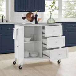 Soren Granite Top Kitchen Island/Cart Gray/White - Crosley 17 Soren Granite Top Kitchen Island/Cart Gray/White - Crosley -Crosley GUEST 2c43d262 90f9 45aa 99a9 dc93030efb5b