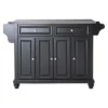 Cambridge Stainless Steel Top Kitchen Island - Black - Crosley