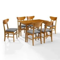 7pc Landon Dining Set With Wood Chairs - Crosley -Crosley GUEST 2e290028 9c25 44dc bba6 c4ec3ac4f866