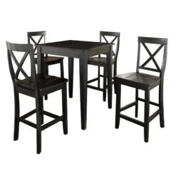 5pc Pub Dining Set With X-Back Stools - Crosley -Crosley GUEST 2f283fb1 599c 47ee a25b 48f8b258f94b