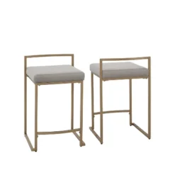 Set Of 2 Harlowe Counter Height Barstools - Crosley -Crosley GUEST 2f49a4b9 cfdd 4d0f b946 54f73b28c4d2