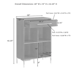 42.25" Juno Record Storage Cube Bookcase Dark Brown - Crosley -Crosley GUEST 2fa6e78b 95b6 437e 9e26 8be2acf6e6a6