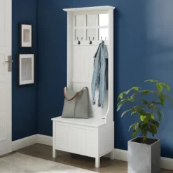 Plymouth Hall Tree White - Crosley