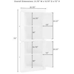 Shoreline Tall Corner Pantry White - Crosley -Crosley GUEST 323568d1 a6fc 4e4d a265 fa3d721e2f52