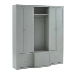 3pc Harper Entryway Set With Hall Tree And 2 Pantry Closets Gray - Crosley -Crosley GUEST 347047af 19c3 4e45 95dc 8a748375e85d