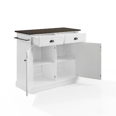 Shoreline Kitchen Island White/Dark Brown - Crosley 6 Shoreline Kitchen Island White/Dark Brown - Crosley - Image 6