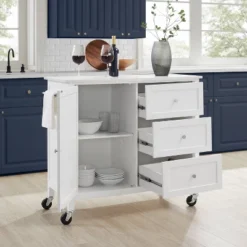 Soren Stone Top Kitchen Island/Cart White - Crosley 28 Soren Stone Top Kitchen Island/Cart White - Crosley -Crosley GUEST 3734034a b40b 4ef2 8697 1ae5f576b134