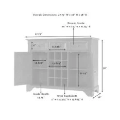 Lafayette Sideboard Cabinet With Wine Storage - Crosley -Crosley GUEST 37888e07 acdf 459b b8cb 8013f83f45cf