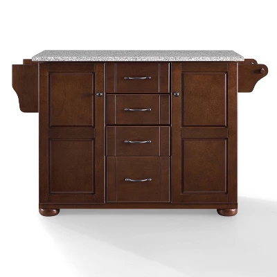 Eleanor Kitchen Island With Solid Granite Top Mahogany - Crosley 1 Eleanor Kitchen Island With Solid Granite Top Mahogany - Crosley