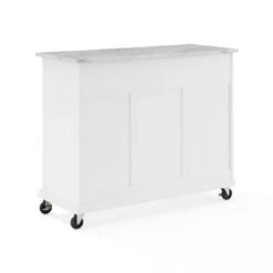 Avery Kitchen Island/Cart Distressed White/White Marble - Crosley -Crosley GUEST 3a62481c e0f1 44d1 973e cf6e6fb0e297