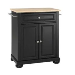 Alexandria Wood Top Portable Kitchen Island/Cart - Crosley -Crosley GUEST 3e504193 bb05 4d3d a0b1 6709a6d0c9f2