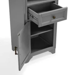 3pc Tara Entryway Set - Hall Tree And 2 Linen Cabinets Distressed Gray - Crosley -Crosley GUEST 3e70b33c 0f6c 45ab b028 156d5c66a53a